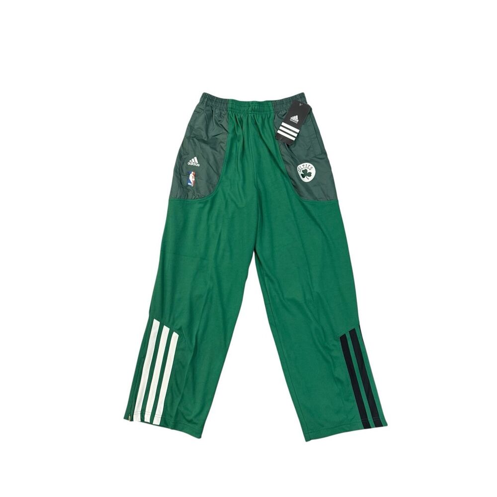 ADIDAS NBA BOSTON CELTICS AUTHENTIC ON COURT WARMUP PANTS BOYS XL 18/20 NWT